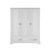 Dulap cu 3 usi si 2 sertare Ines – White – H 180 x L 150,5 x l 51 cm