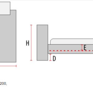 Pat de o persoana Siena Alb – 120 x 200 cm Dimensiuni