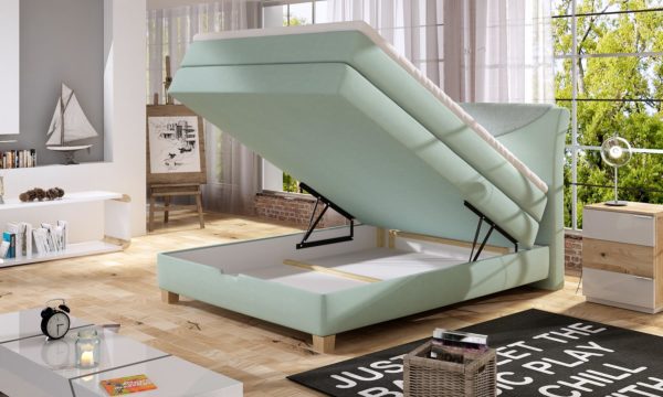 Pat tapitat tip boxspring Scandia