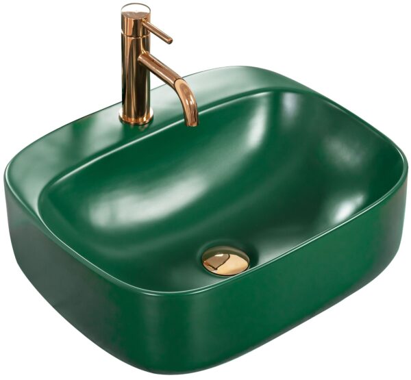 Lavoar Luiza ceramica sanitara Verde Mat